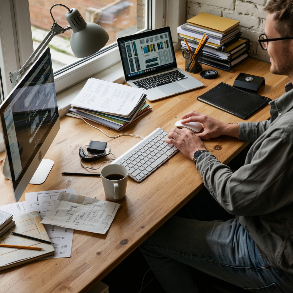 Download Productive desk space Image - Workspace, Productivity, Desk ...