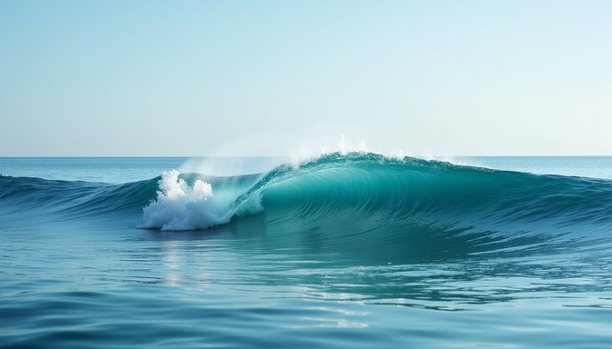 Free Turquoise Wave Breaking Image | Download at StockCake