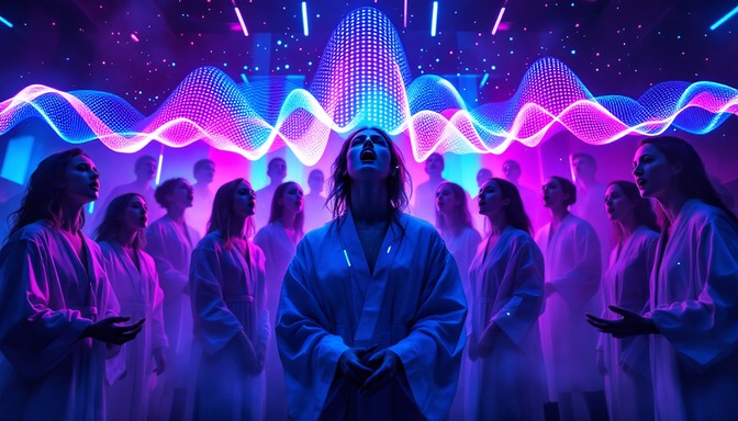 Free Neon Choir Performance Image - Cyberpunk, Neon, Choir | Download ...