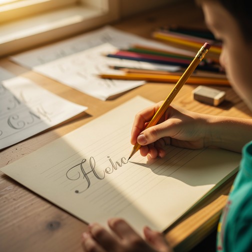 Amber In Cursive Free Learning Cursive Writing Image - Education, Handwriting, Cursive ...