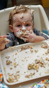 Free Messy Cake Smash Image - Baby, Cake, Frosting | Download at StockCake