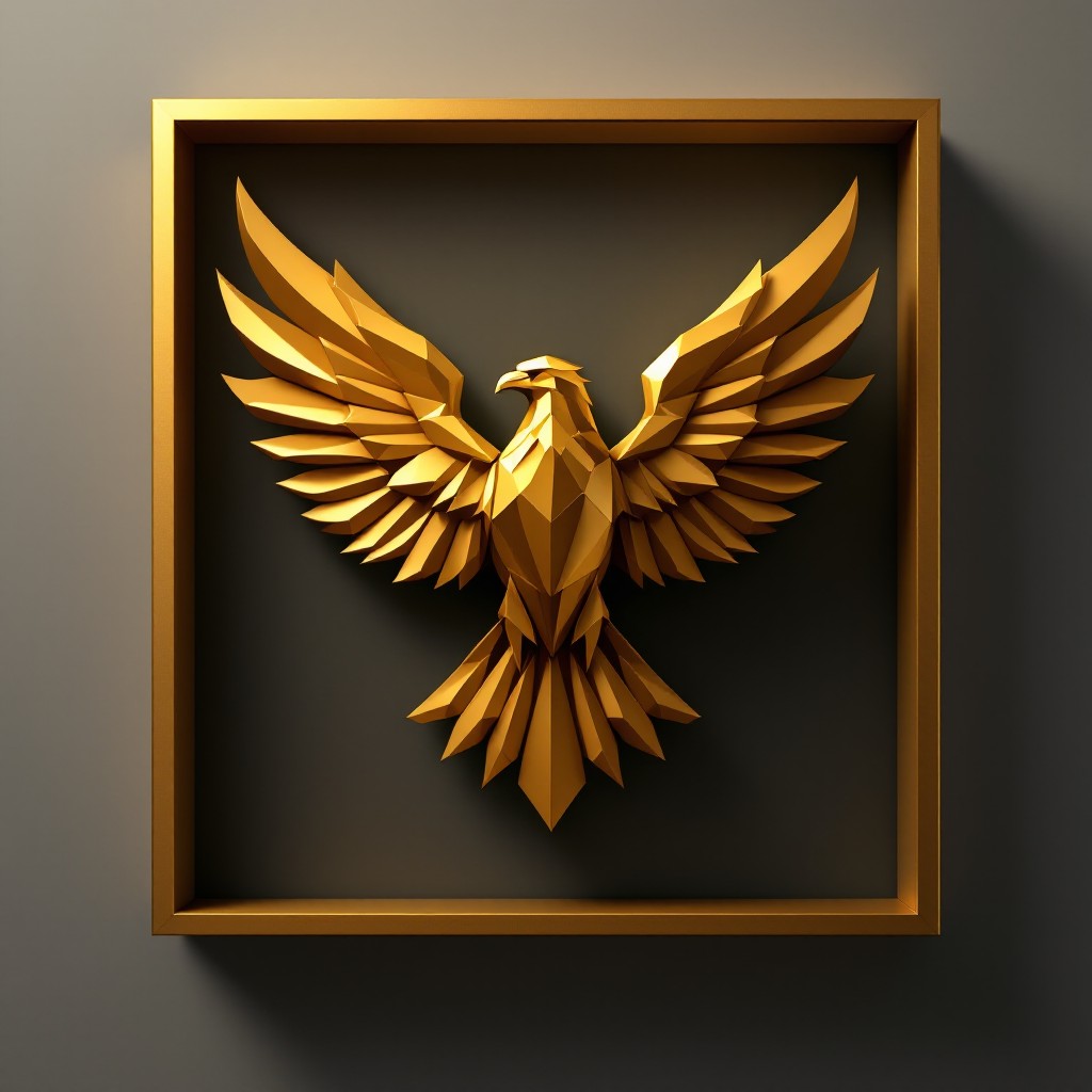 Free Geometric Golden Eagle Image - Eagle, Geometric, Golden | Download ...