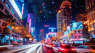 Free Vibrant City Lights Image - Cityscape, Neon, Nightlife | Download ...