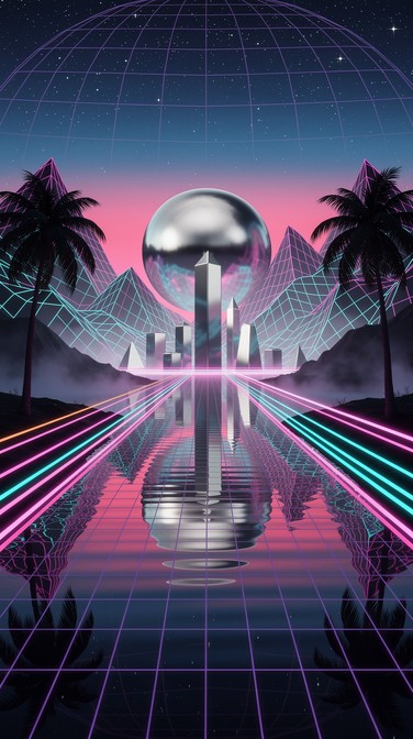 Sunset Image Neon Free Neon River Sunset Image - Synthwave, Neon, Sunset | Download at ...