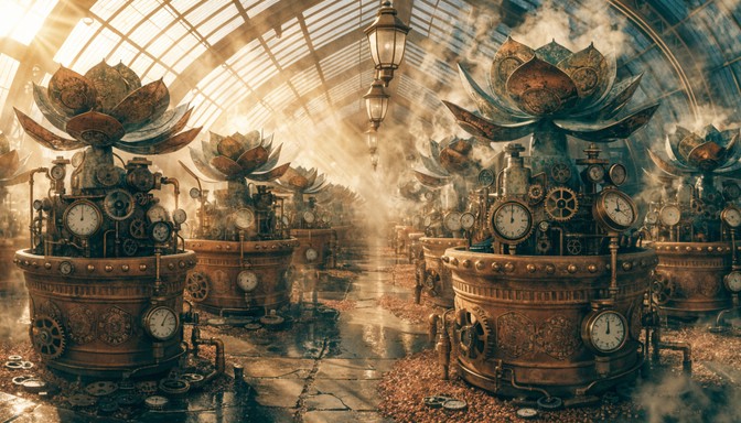 Free Steampunk Botanical Garden Image - Steampunk, Mechanical ...