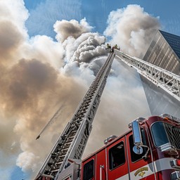 Free Firefighting Aerial Rescue Image - Firefighter, Rescue, Smoke ...