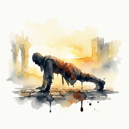Knight Working Out Free Medieval Fitness Dedication Image - Watercolor, Knight, Medieval ...