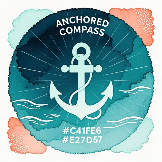 Free Anchored Compass Art Photo - Anchor, Compass, Nautical | Download ...