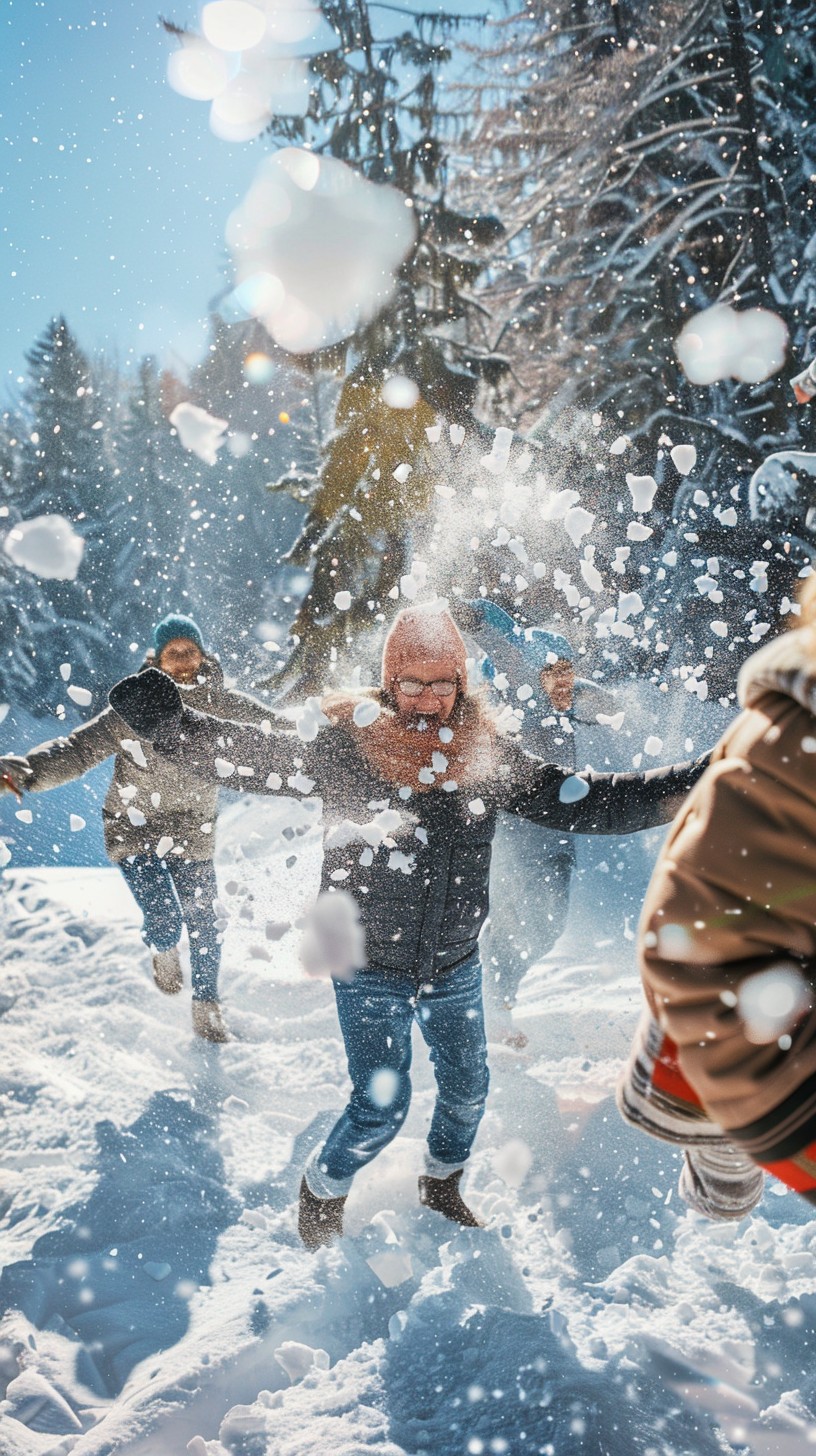 Free Snowball Fight Fun Image - Winter, Snowball, Friends | Download at ...