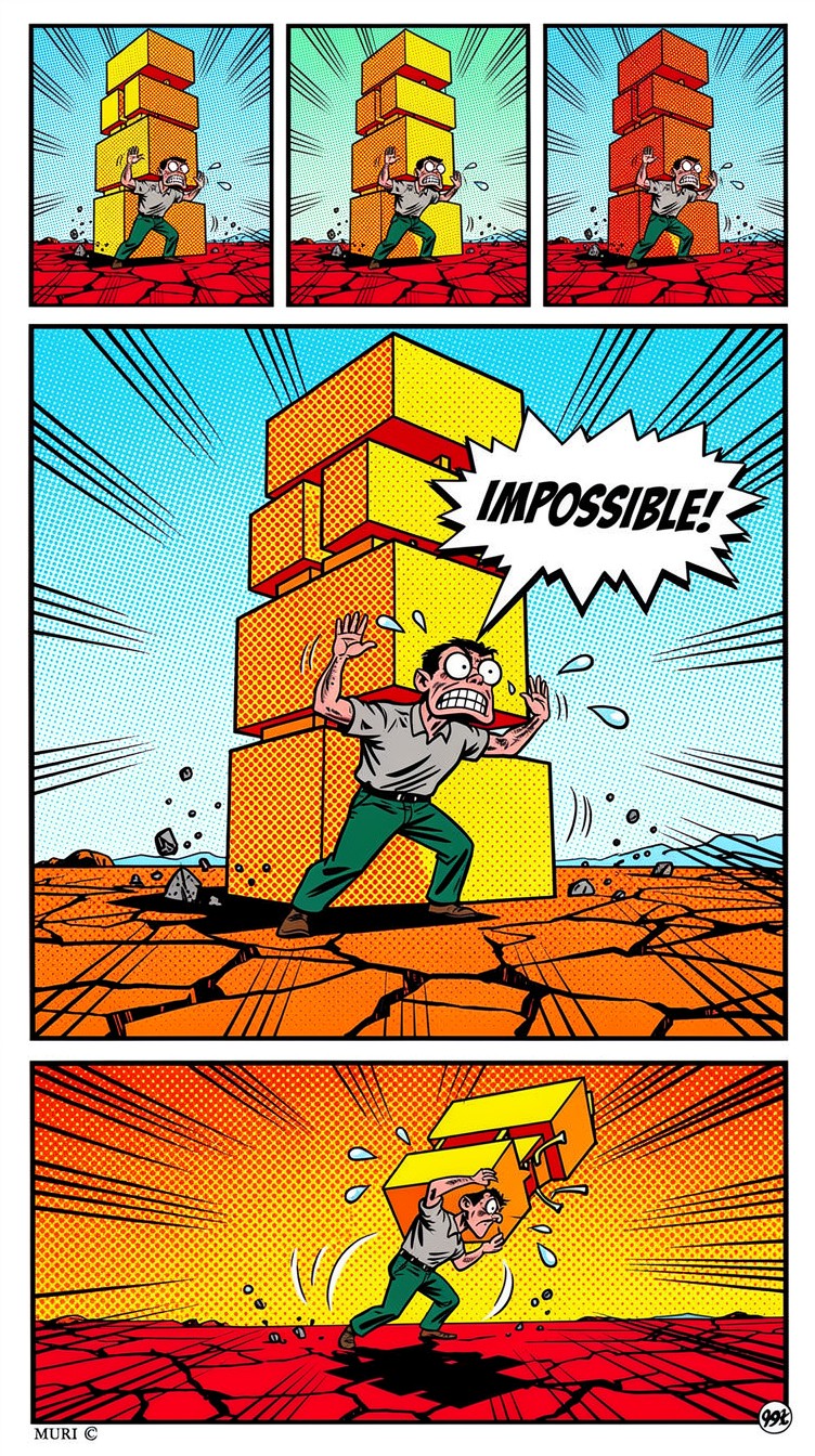 Free Impossible Burden Breaking Image - Comic, Popart, Illustration ...