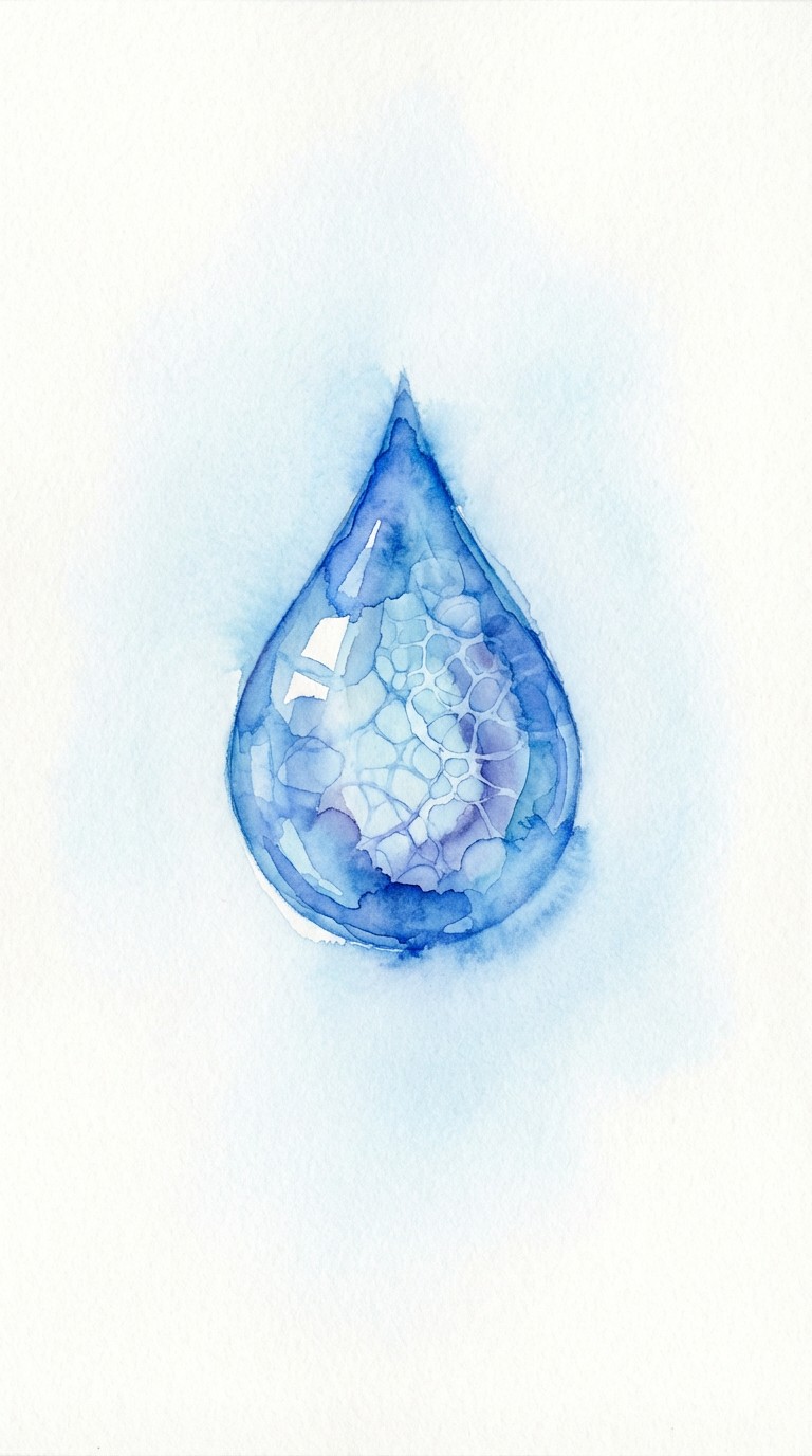 Free Blue Water Drop Image - Watercolor, Blue, Drop | Download at StockCake
