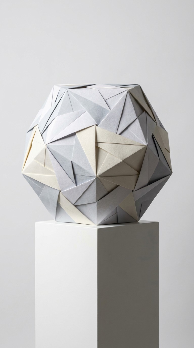 Free Geometric Paper Sculpture Image - Origami, Sculpture, Geometric ...