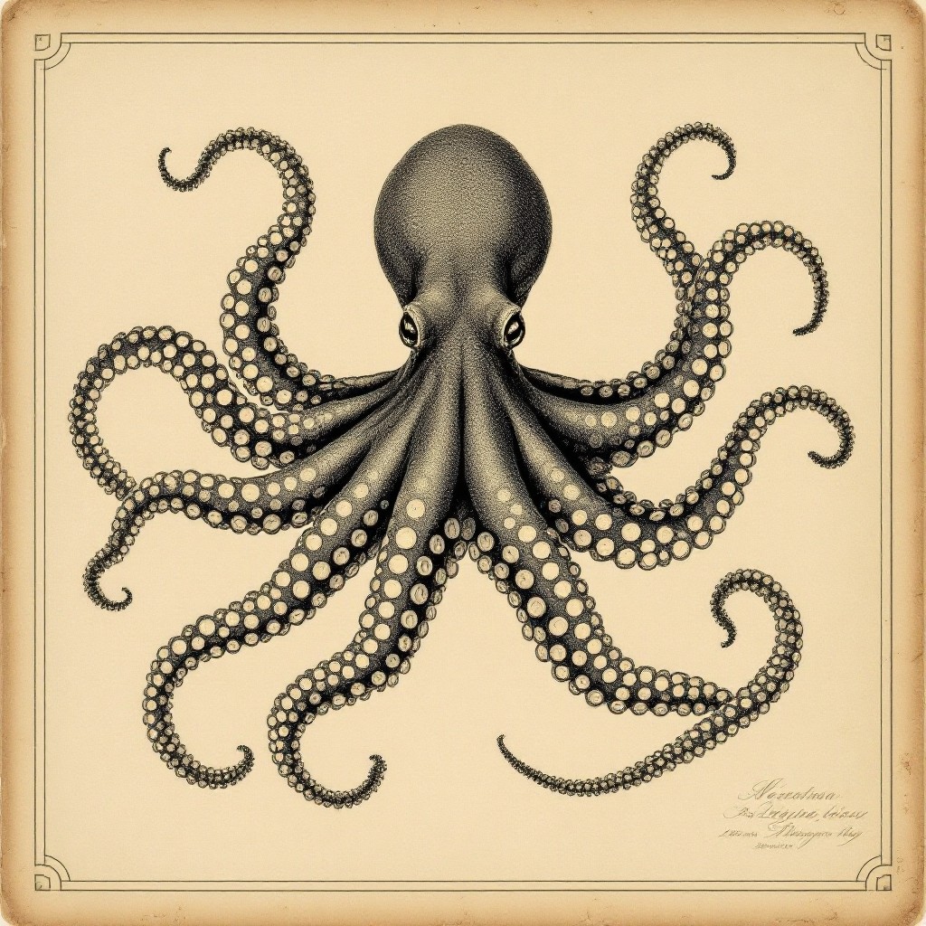 Free Vintage Octopus Illustration Image - Octopus, Vintage, Scientific ...