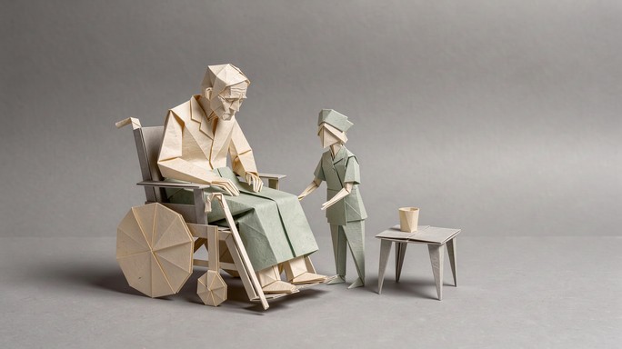 Download Origami Wheelchair Care Image - Origami, Paper, Papercraft ...