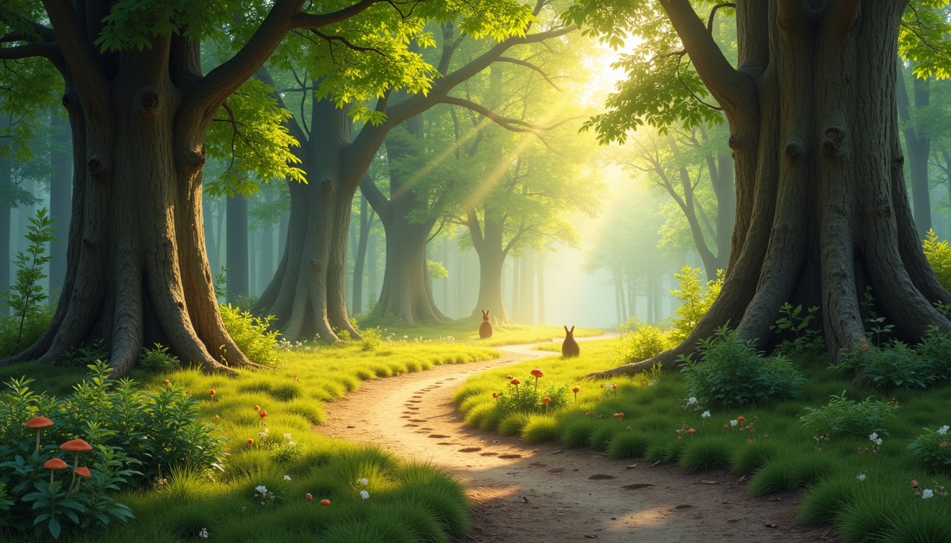 Free Enchanted Forest Path Image - Forest, Path, Sunbeams | Download at ...