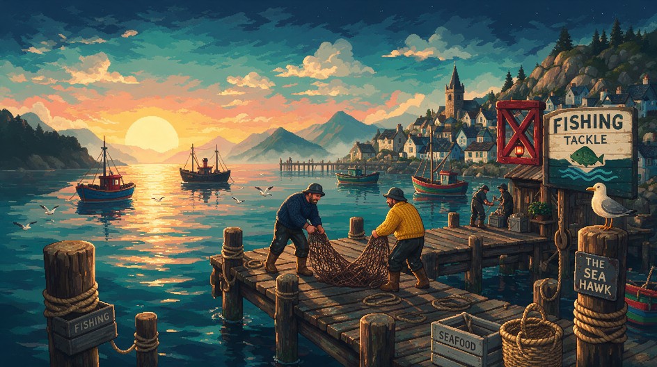 Download Pixel Art Fishermen Stock Images for Free | StockCake
