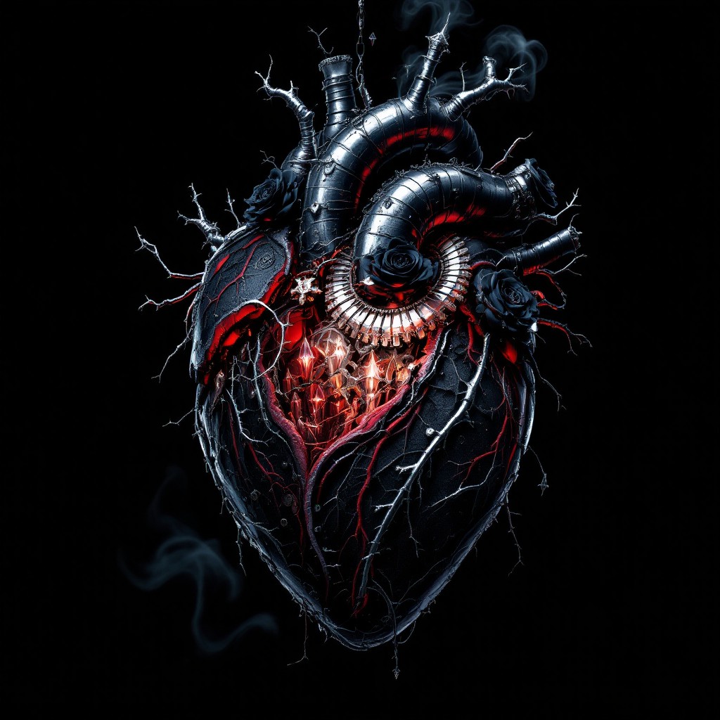 Free Mechanical Heart Blooms Image - Gothic, Heart, Mechanical