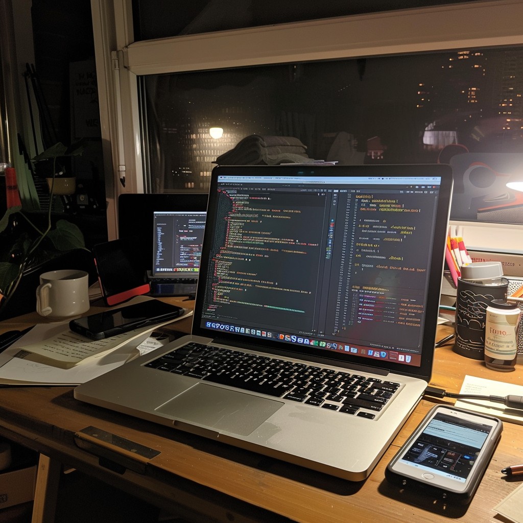 Free Nighttime Coding Session Image - Coding, Technology, Laptop ...