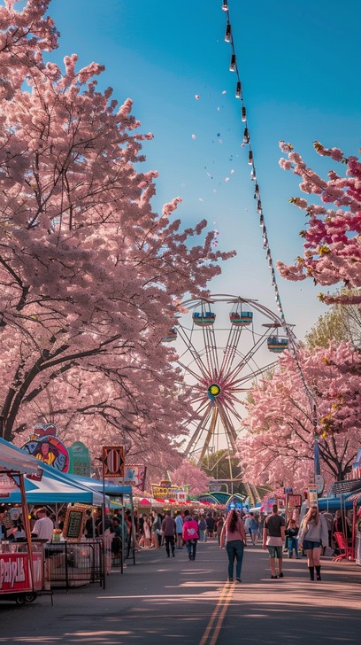 Free Cherry Blossom Festival Image - Aerial, Festival, Cherry ...