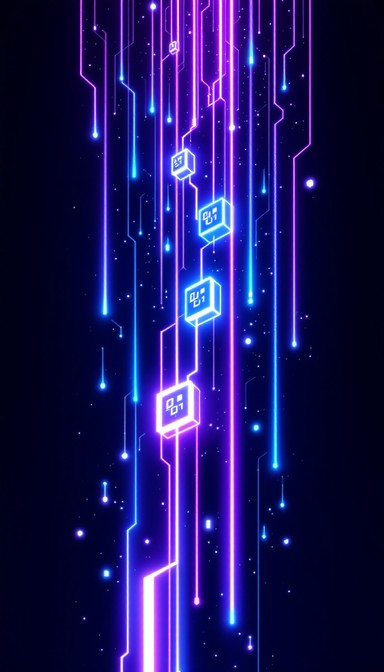 Free Digital Blocks Rising Image - Cyberpunk, Neon, Digital | Download ...