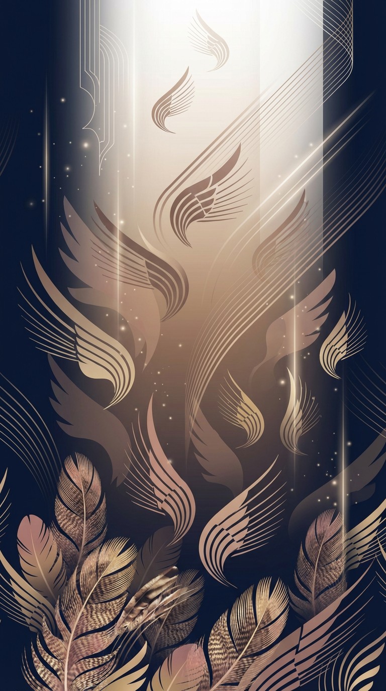 Free Ascending Feather Pattern Image - Feathers, Wings, Pattern ...