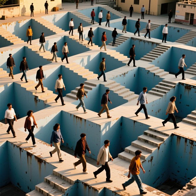 Free Geometric Human Patterns Image - People, Stairs, Architecture ...