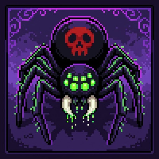 Free Toxic Spider Sprite Image - Spider, Pixel, Retro | Download at ...