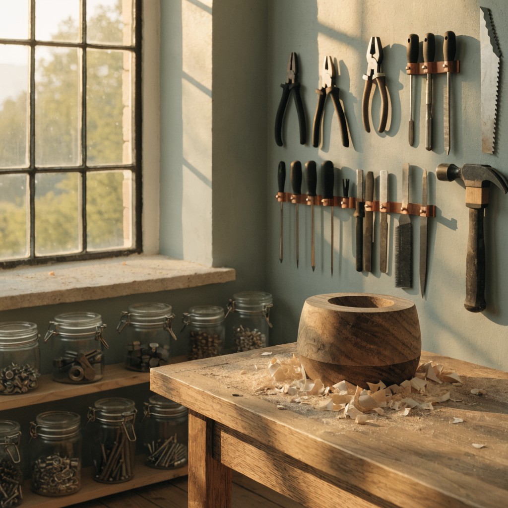 Free Organized Workshop Space Image - Workshop, Tools, Workbench ...