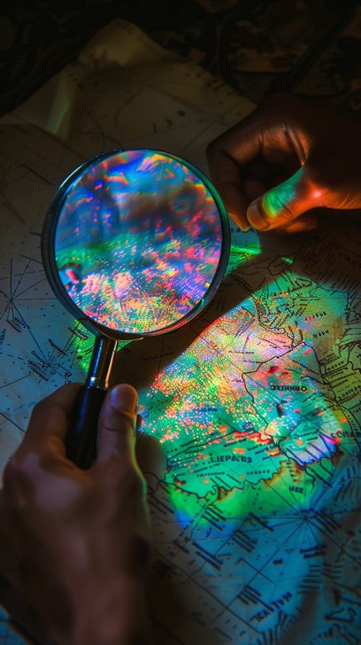 Free Magnifying Colorful Details Image - Map, Magnifying Glass, Colors ...