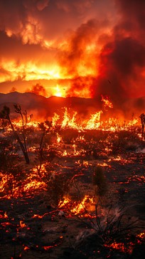 Free Fiery Apocalypse Scene Image - Wildfire, Apocalypse, Sunset ...