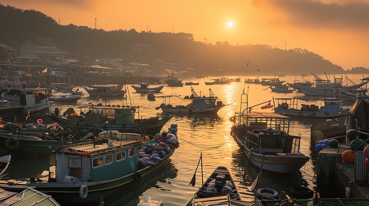 Free Sunset Harbor View Image - Sunset, Harbor, Boats | Download at ...