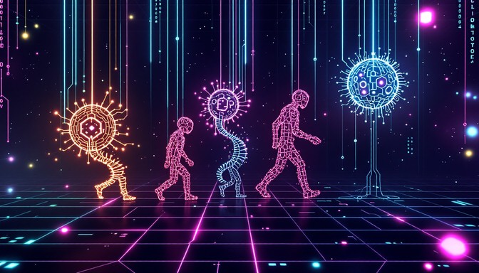 Free Glowing Pixel Evolution Image - Digital, Evolution, Pixel ...