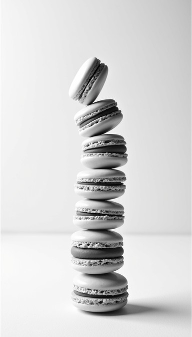 Free Stacked Macaron Tower Photo - Macarons, Monochrome, Stack ...