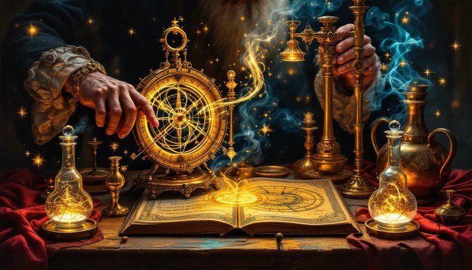Free Enchanted Alchemist's Workshop Image - Alchemy, Scrolls, Potions ...
