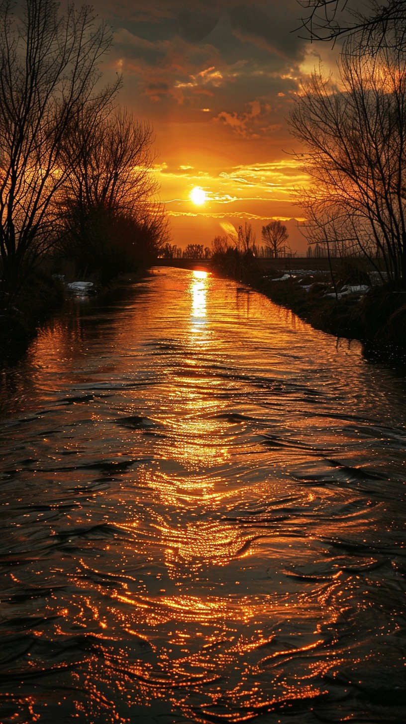 Free Sunset River Glow Photo - Sunset, River, Glow | Download at StockCake