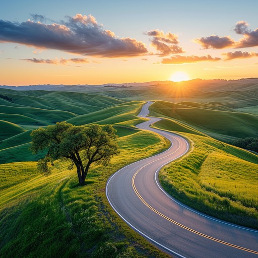Free Sunset Scenic Drive Image - Sunset, Landscape, Road | Download at ...