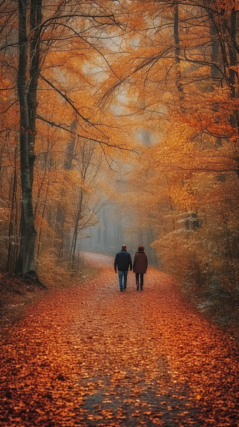 Free Autumn Walk Together Image - Autumn, Couple, Walk | Download at ...