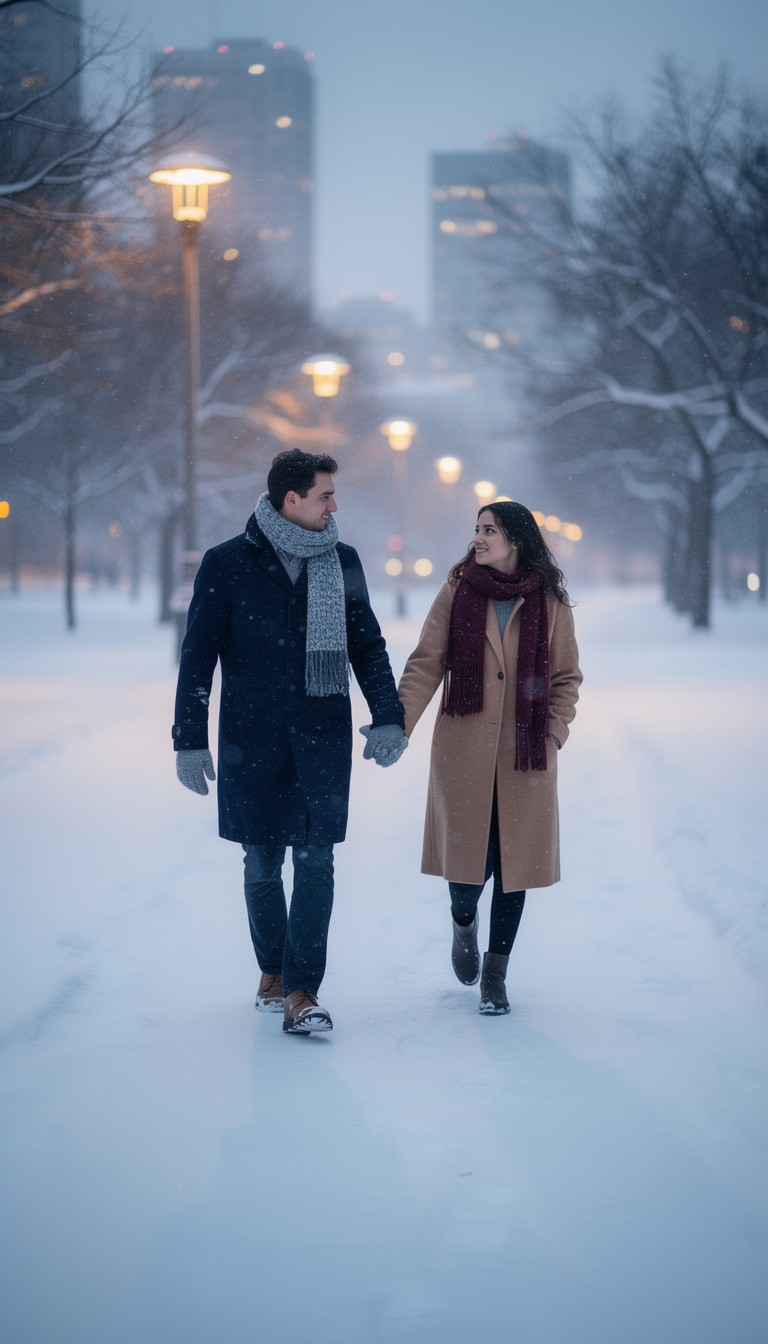 Cold Spring Romantic Free Winter Park Romance Image - Couple, Romance, Winter | Download at ...