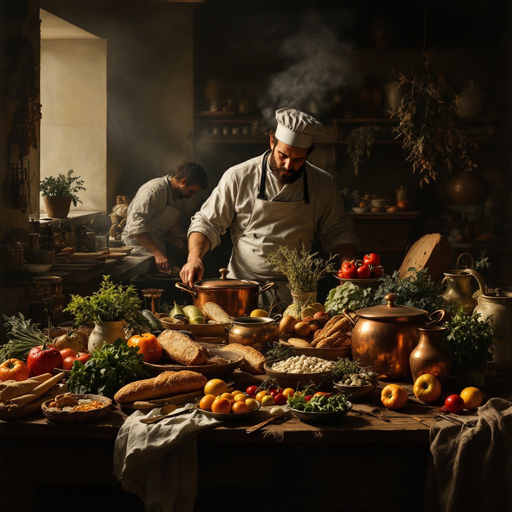 Free Classical Kitchen Scene Image - Kitchen, Chef, Cooking | Download ...