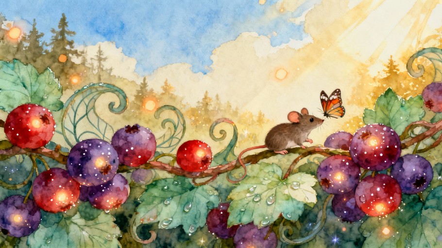 Free Magical Berry Discovery Image - Watercolor, Illustration, Berries ...