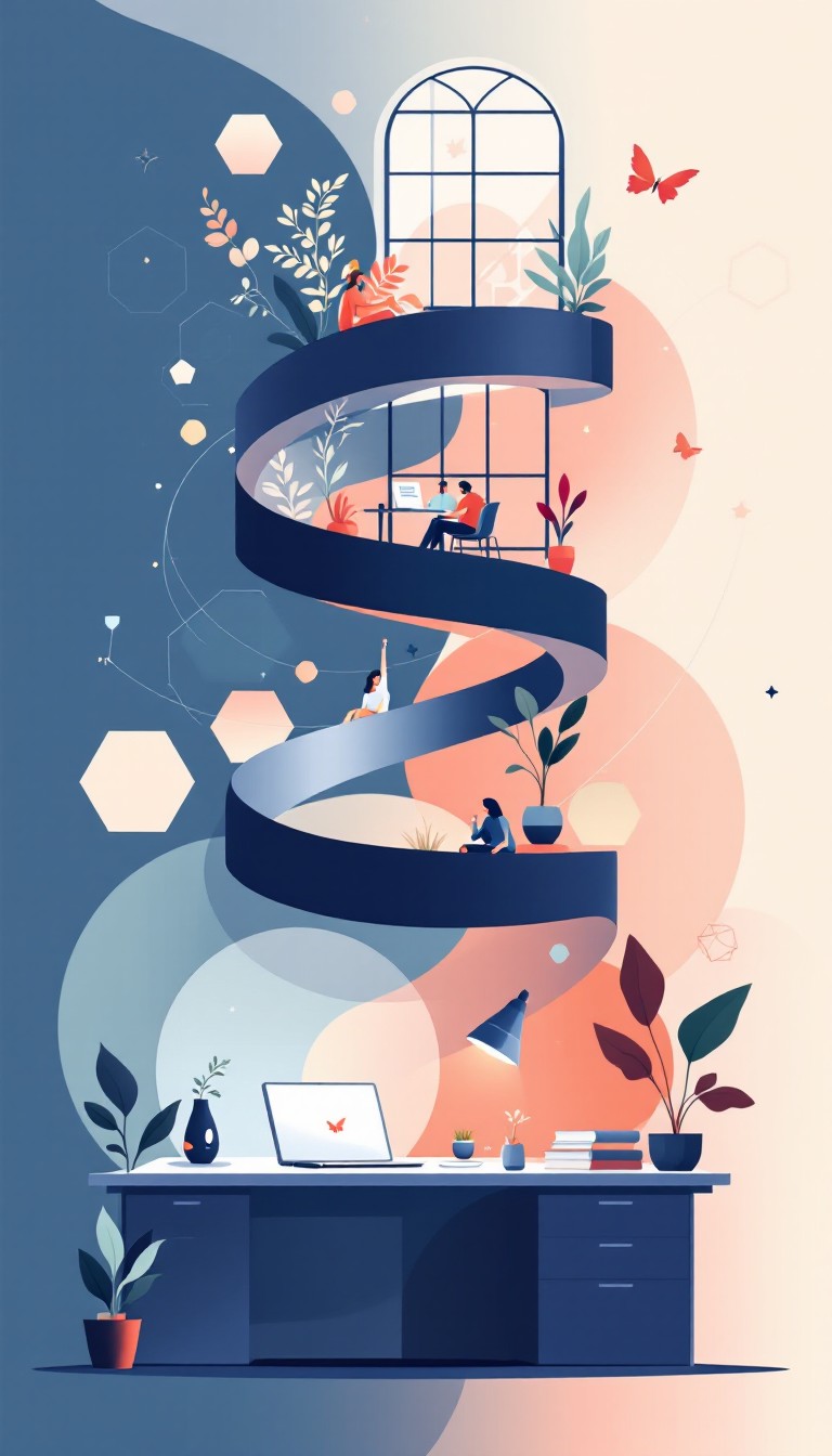 Free Workplace Growth Journey Image - Illustration, Workspace, Growth ...