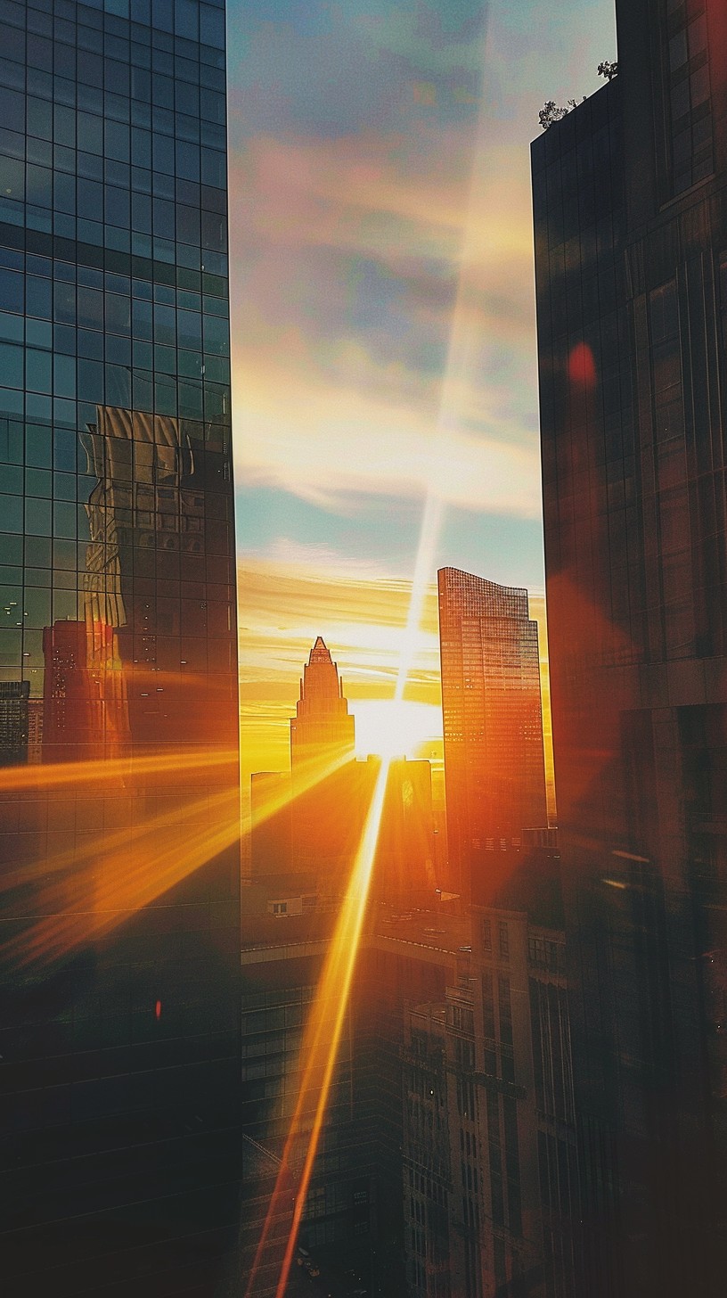 Free Urban Sunrise Glow Image - Sunrise, City, Skyscrapers | Download ...
