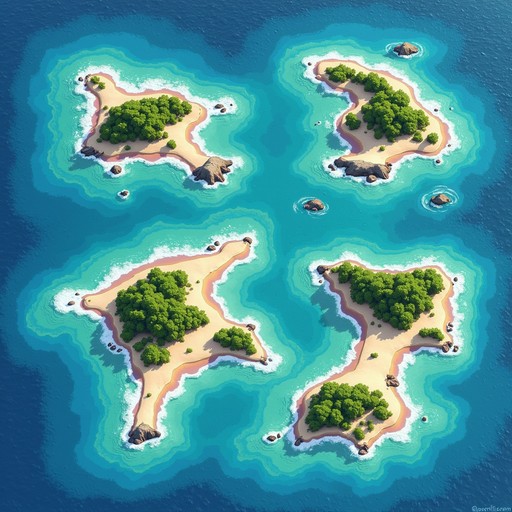 Free Tropical Pixel Islands Image - Archipelago, Islands, Pixel ...