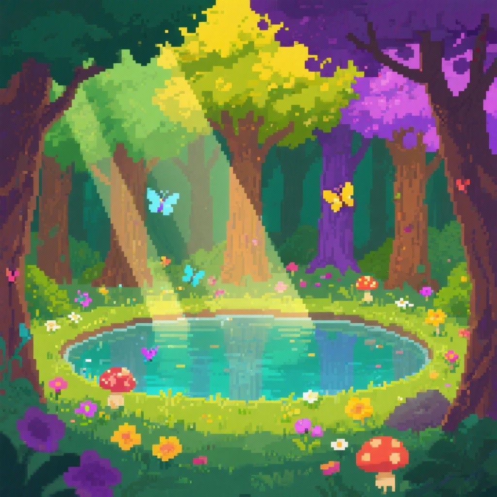 Free Enchanted Pixel Forest Image - Pixel, Forest, Magical | Download ...