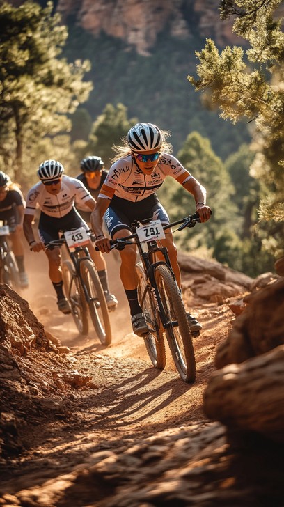 Free Mountain Biking Race Image - Biking, Sunset, Competition ...
