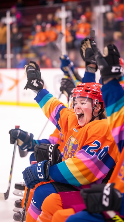 Free Hockey Victory Cheer Image - Hockey, Celebration, Colorful ...
