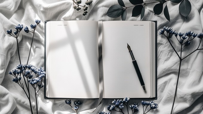 Peaceful Writing Free Creative Layout Planning Image - Magazine, Design, Minimal ...