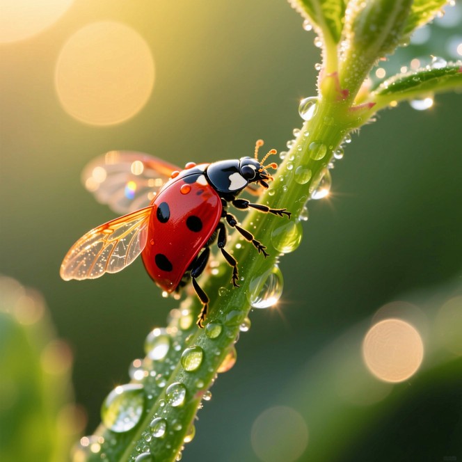 Free Dew Drop Climber Photo - Ladybug, Insect, Macro | Download at ...