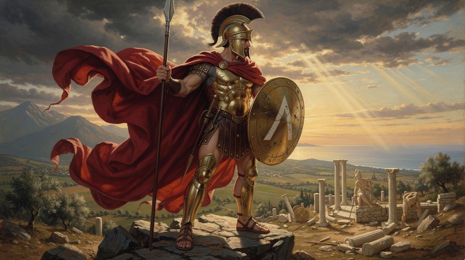 Free Spartan Warrior Stands Image - Warrior, Spartan, Greek | Download ...