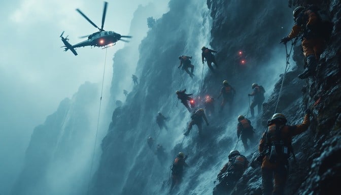 Free Dramatic Cliff Rescue Image Rescue Helicopter Emergency